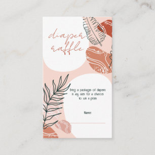 Boho Southwest Desert Baby shower Luier Raffle Informatiekaartje