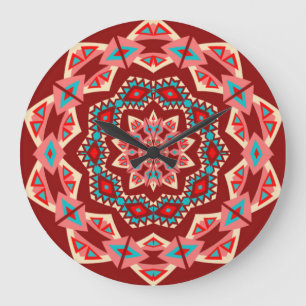 Boho Southwest Mandala Grote Klok