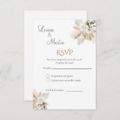 Boho Spaans Bruiloft RSVP Kaart (Voorkant / Achterkant)