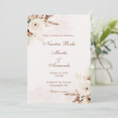 Boho Spaanse bruiloft Kaart (Staand voorkant)