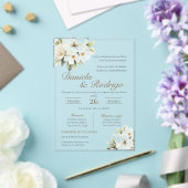 Boho Spanish Wedding Acrylic Invitation (Insitu (Mariage))