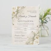 Boho Spanish Wedding Invitation (Debout devant)