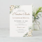 Boho Spanish Wedding Invitation (Debout devant)
