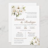 Boho Spanish Wedding Invitation (Devant / Derrière)