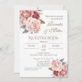 Boho Spanish Wedding Invitation (Devant)