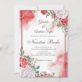 Boho Spanish Wedding Invitation (Devant)