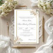 Boho Spanish Wedding Invitation