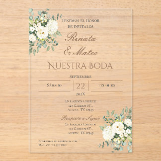 Boho Spanish Wedding Invitation