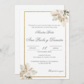 Boho Spanish Wedding Invitation (Devant / Derrière)