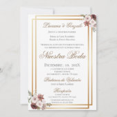 Boho Spanish Wedding Invitation Kaart (Voorkant)