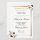 Boho Spanish Wedding Invitation Kaart (Voorkant / Achterkant)