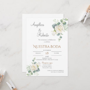 Boho Spanish Wedding Invitation Kaart
