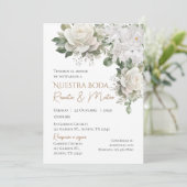 Boho Spanish Wedding Invitation Kaart (Staand voorkant)