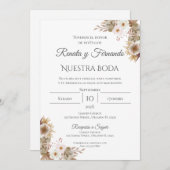 Boho Spanish Wedding Invitation Kaart (Voorkant / Achterkant)