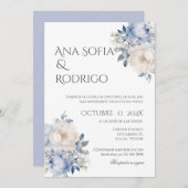 Boho Spanish Wedding Invitation Kaart (Voorkant / Achterkant)
