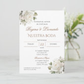 Boho Spanish Wedding Invitation Kaart (Staand voorkant)