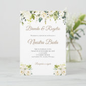 Boho Spanish Wedding Invitation Kaart (Staand voorkant)