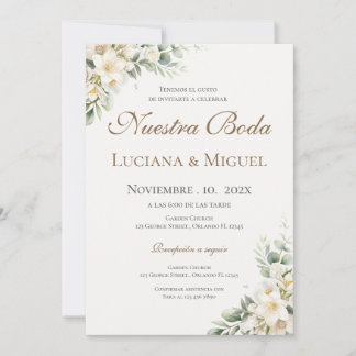 Boho Spanish Wedding Invitation Kaart
