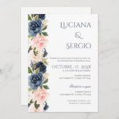 Boho Spanish Wedding Invitation Kaart (Voorkant / Achterkant)
