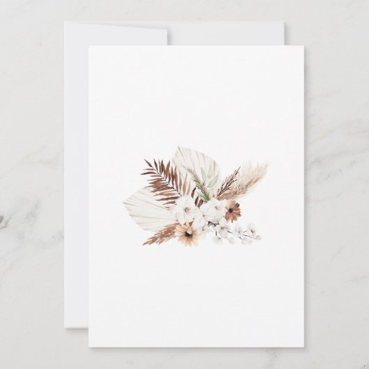 Boho Spanish Wedding Invitation Kaart (Achterkant)