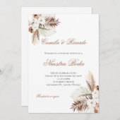 Boho Spanish Wedding Invitation Kaart (Voorkant / Achterkant)