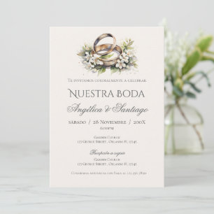 Boho Spanish Wedding Invitation Kaart