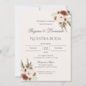 Boho Spanish Wedding Invitation Kaart (Voorkant)