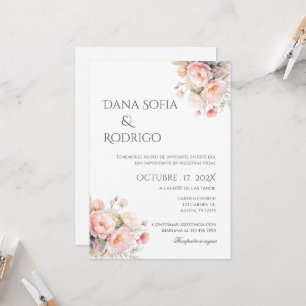Boho Spanish Wedding Invitation Kaart