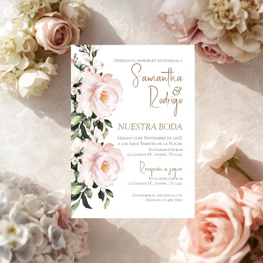 Boho Spanish Wedding Invitation Kaart