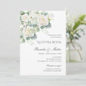 Boho Spanish Wedding Invitation Kaart (Staand voorkant)