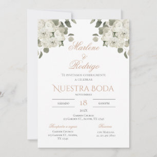 Boho Spanish Wedding Invitation Kaart