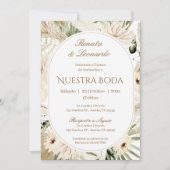 Boho Spanish Wedding Invitation Kaart (Voorkant)