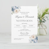 Boho Spanish Wedding Invitation Kaart (Staand voorkant)