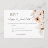 Boho Spanish Wedding RSVP Card Informatiekaartje (Voorkant)