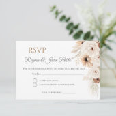 Boho Spanish Wedding RSVP Card Informatiekaartje (Staand voorkant)