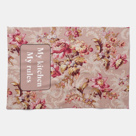 Boho Specialized Retro design ventilatorroze patro Theedoek (Horizontaal)