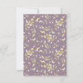 Boho Spring Botanical Big WildFlower Wedding RSVP (Achterkant)