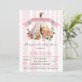 Boho Spring, Chère Bébée Fille Invitation de douch (Debout devant)