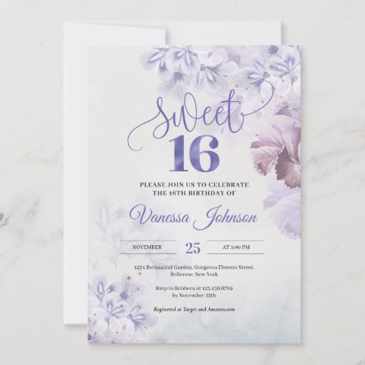 Boho Spring dusty paars roze roze handveeg Kaart (Voorkant)