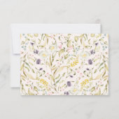 Boho Spring Elegante Botanische Bloemen Muur Bruil RSVP Kaartje (Achterkant)