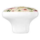 Boho Spring Floral Keramische Knop (Zijkant)