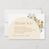 Boho Spring Flowers Baby shower Merci Cartes (Devant)