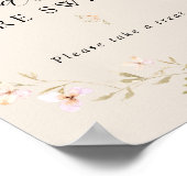 Boho Spring Wildflower baby's zijn lief teken Poster (Hoek)