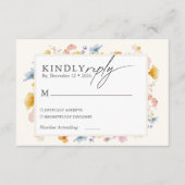 Boho Spring Wildflowers Botanische tuin Informatiekaartje (Voorkant)