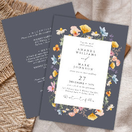 Boho Spring Wildflowers Botanische Tuin Wedding Kaart