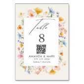 Boho Spring Wildflowers Botanische Tuin Wedding Kaart (Voorkant)