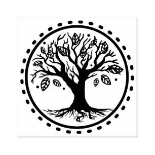 Boho stamboom veren genealogie rubberstempel