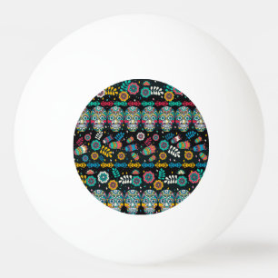 Boho stamschedels: kleurrijk patroon. pingpongballen