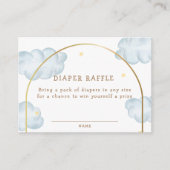 Boho Star Cloud Arch Boy Baby shower Luier Raffle Informatiekaartje (Voorkant)