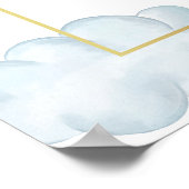 Boho Star Cloud Arch Boy Baby shower Welkom Poster (Hoek)